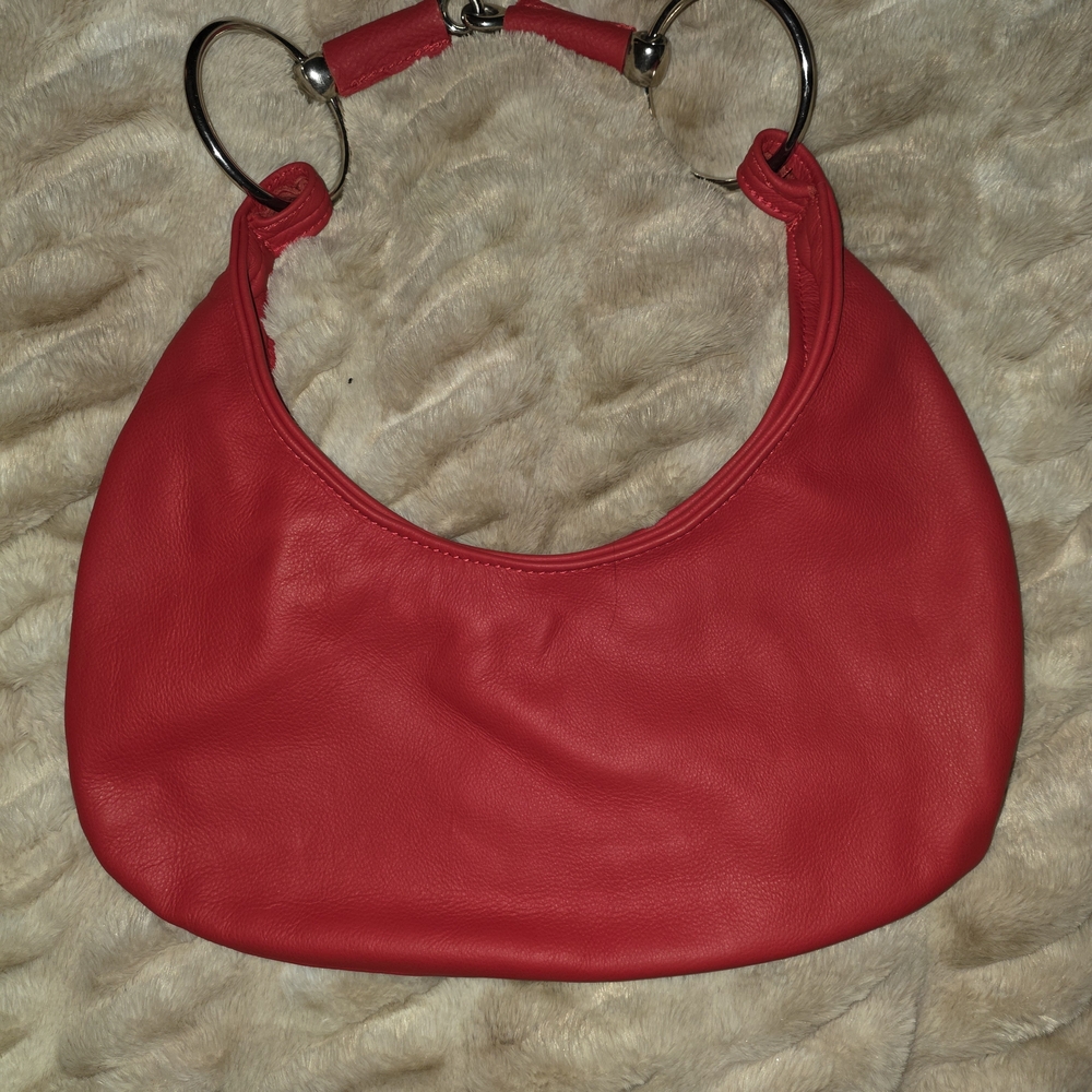 ❤️ Genuine Leather Red Hobo / Horsebit Shoulder Bag ❤️